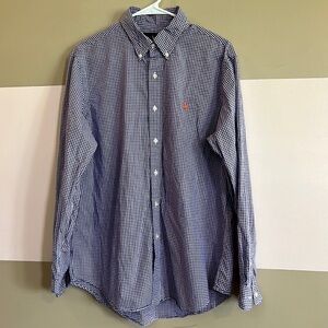 Ralph Lauren Men Casual Shirt Front Buttons Plaid Size : large